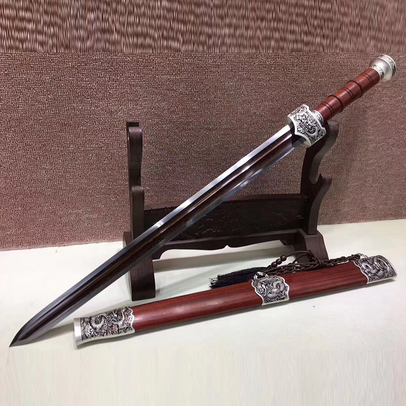 【莫干剑】古银越王剑烤蓝 未开刃 浙江省工艺美术大师 长剑古风