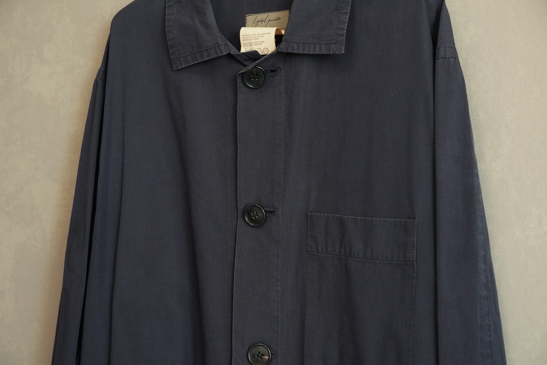 Yohji Yamamoto 80SS Indigo Worker Jacket — detail