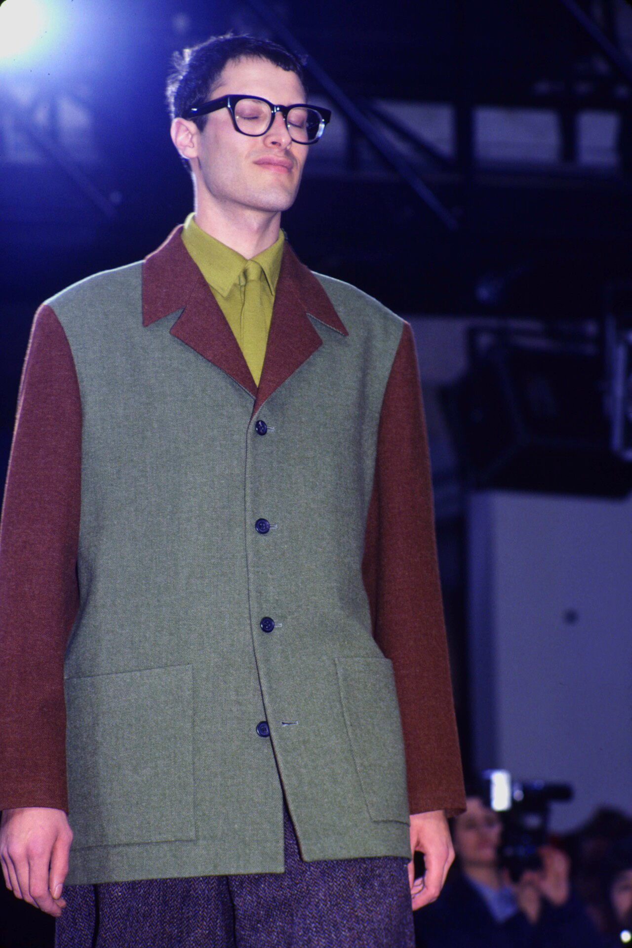 Yohji Yamamoto 90AW Brown Green Suit — detail