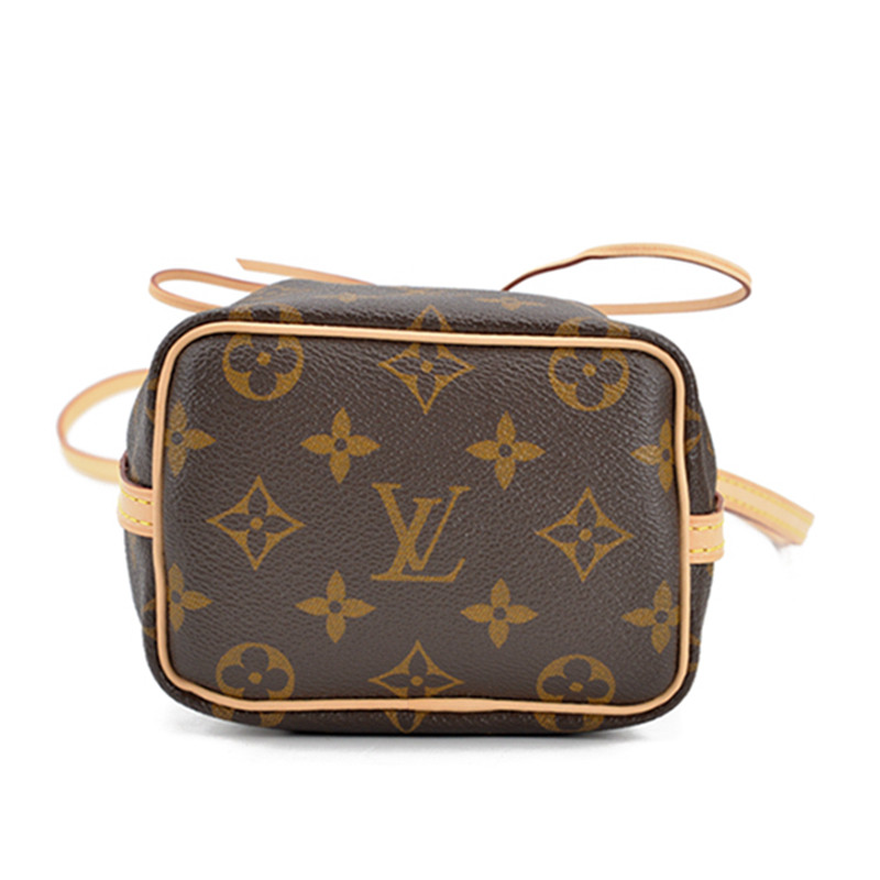 [未使用][中检]路易威登lv女士时尚nano noe老花单肩斜挎包水桶包