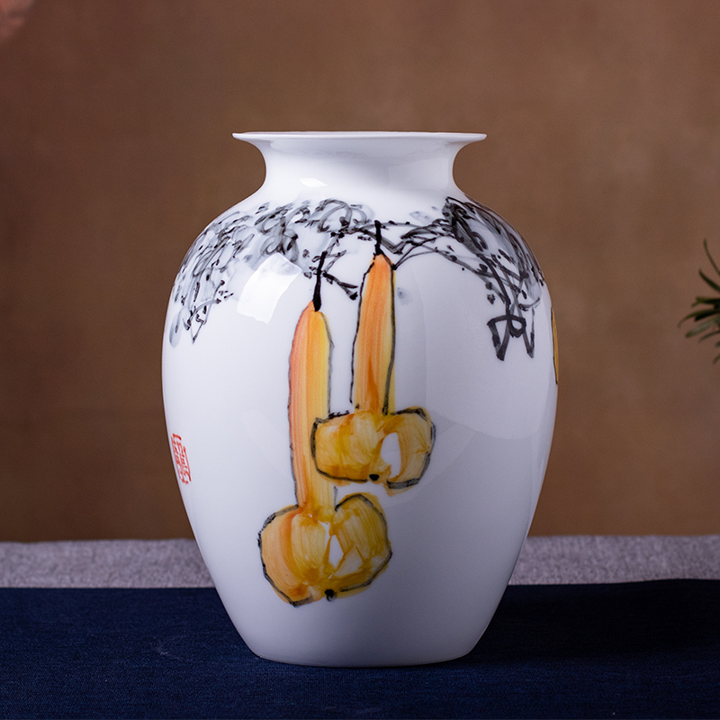 【大师手绘】齐白石嫡传弟子 国家工艺美术大师刘培竹 福瓶