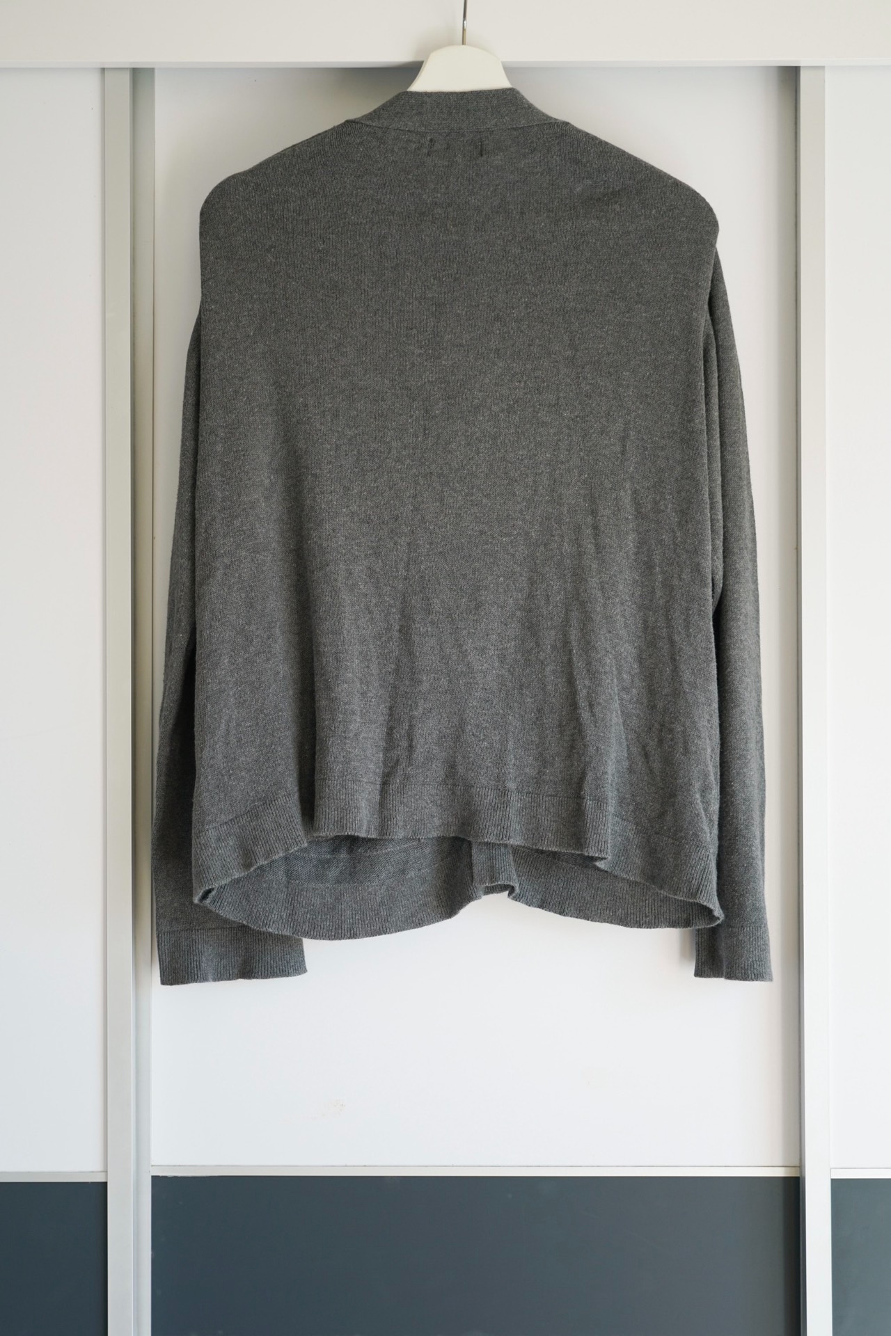 Yohji Yamamoto 00AW Gray Wool Cardigan — front