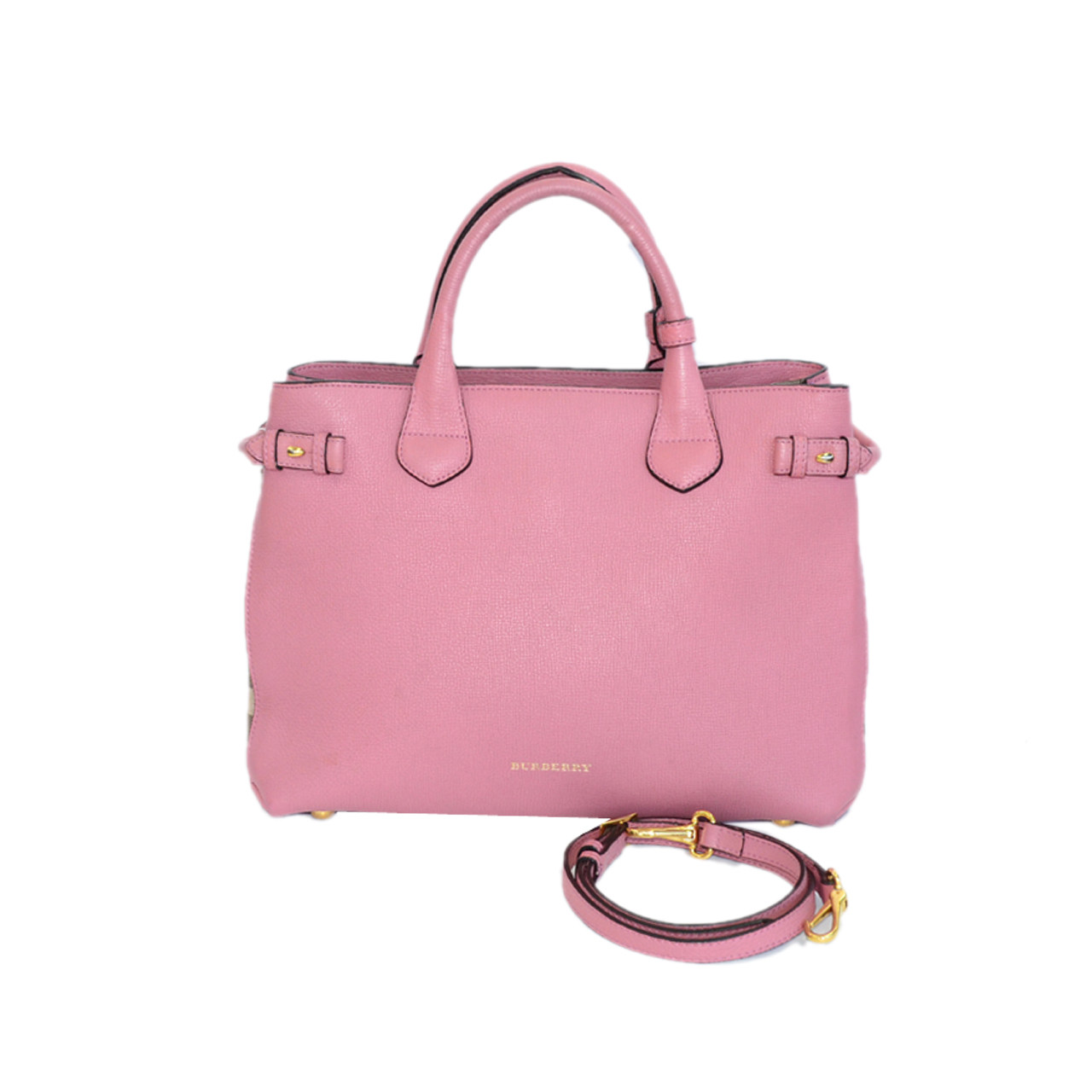 [9.5新]巴宝莉burberry女士粉色手提单肩斜挎包deb181018