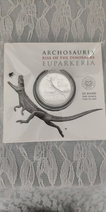 南非2019年25兰特1盎司999银币恐龙自然系列第一枚