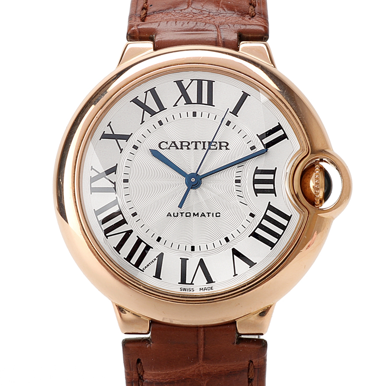 [9.5新]卡地亚蓝气球自动机械18k玫瑰金女手表腕表w6900456