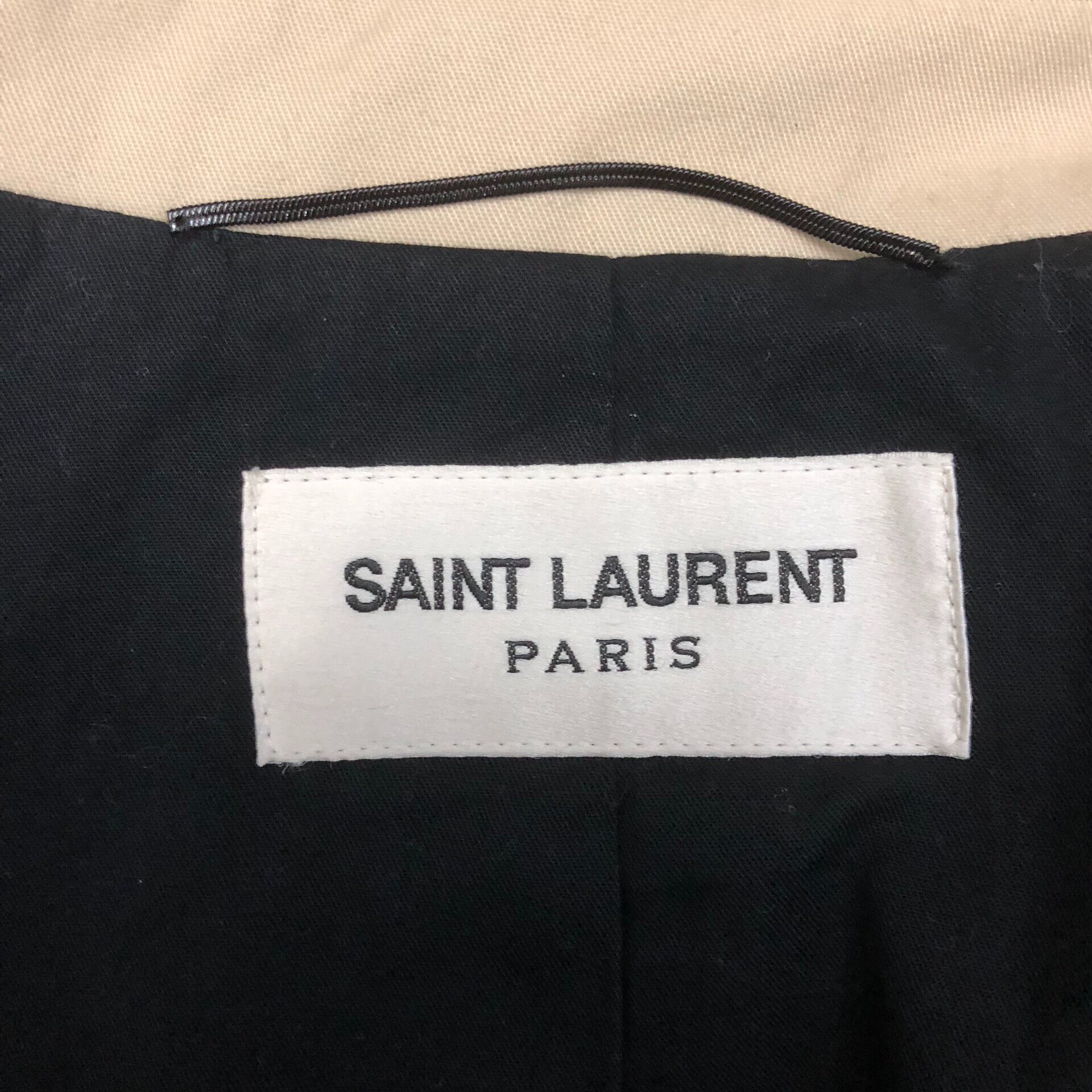 Saint Laurent 16FW Khaki Trench Coat — back