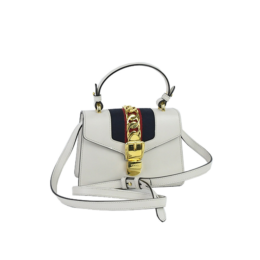 5新]古驰女斜挎包sylvie塞尔维亚链条包ws0048