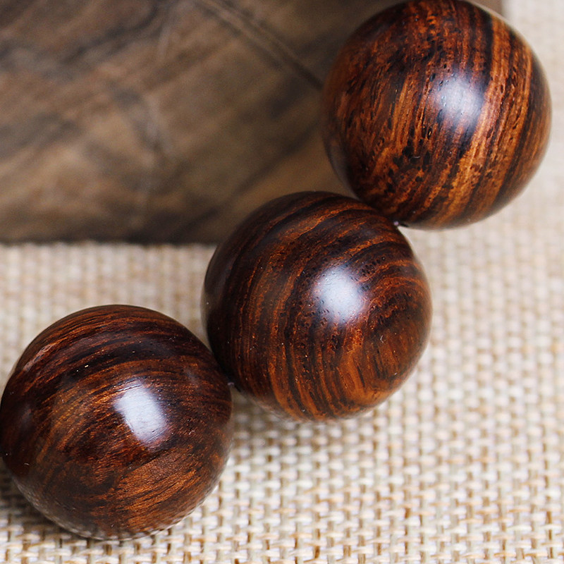 【老料油梨顺纹】黄花梨 降香黄檀20mm佛珠 49.7g 送礼收藏