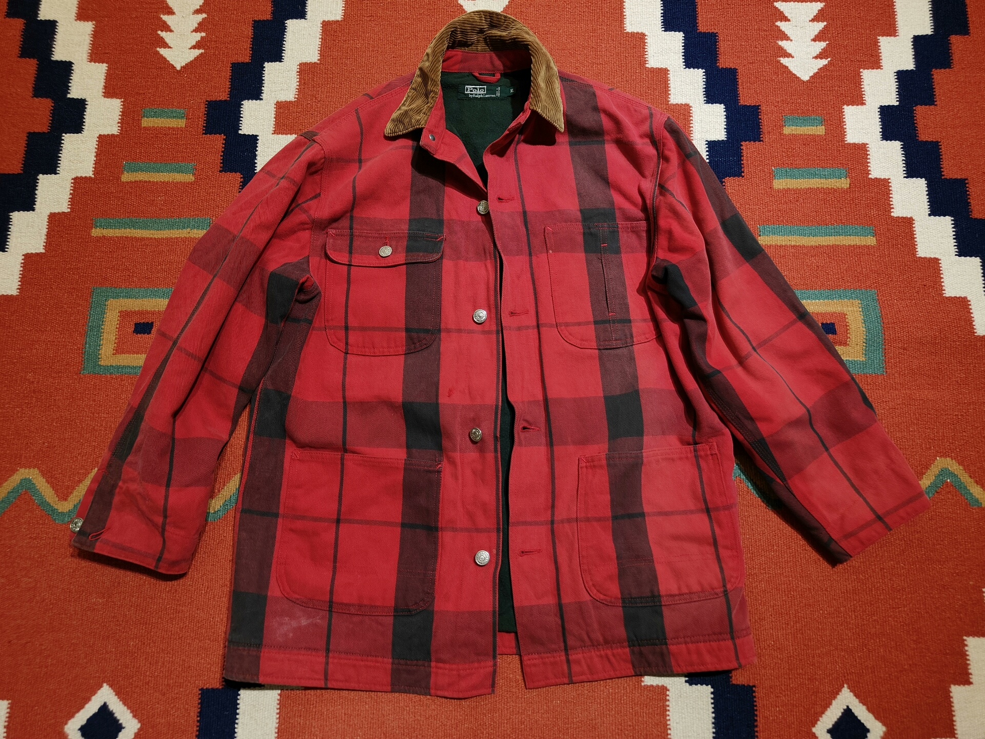 Vintage Ralph Lauren Red Black Plaid Jacket