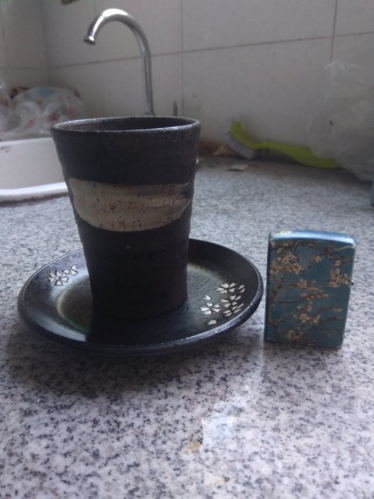 日式樱花杯碟陶土粗陶杯酒杯茶杯