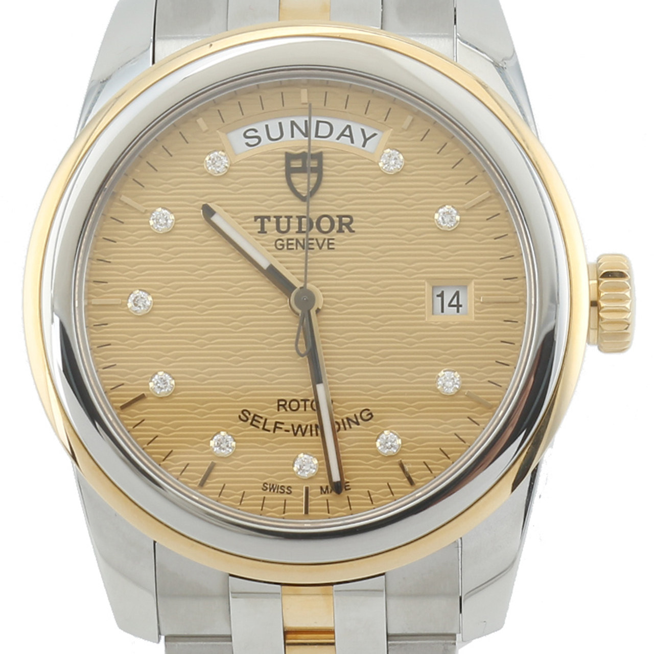 [9.9新]帝舵tudor骏珏系列原镶钻自动机械男表cw90924001