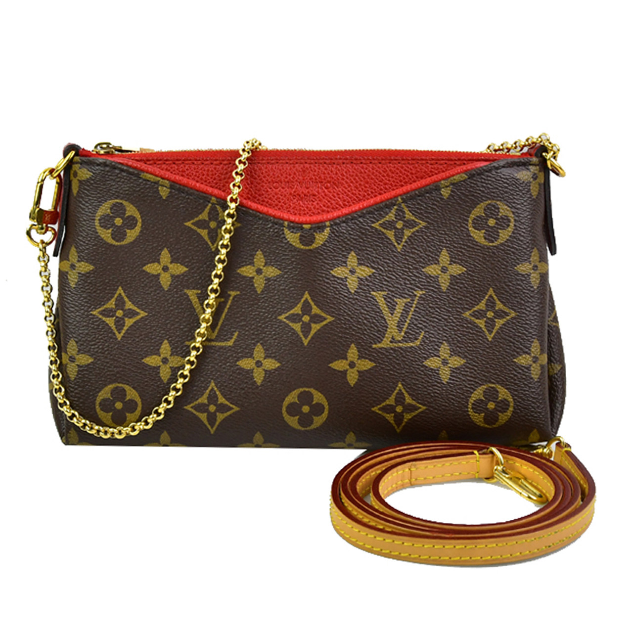 [二手9.5新]路易威登lv女士经典老花传奇链条斜挎包ylp0198