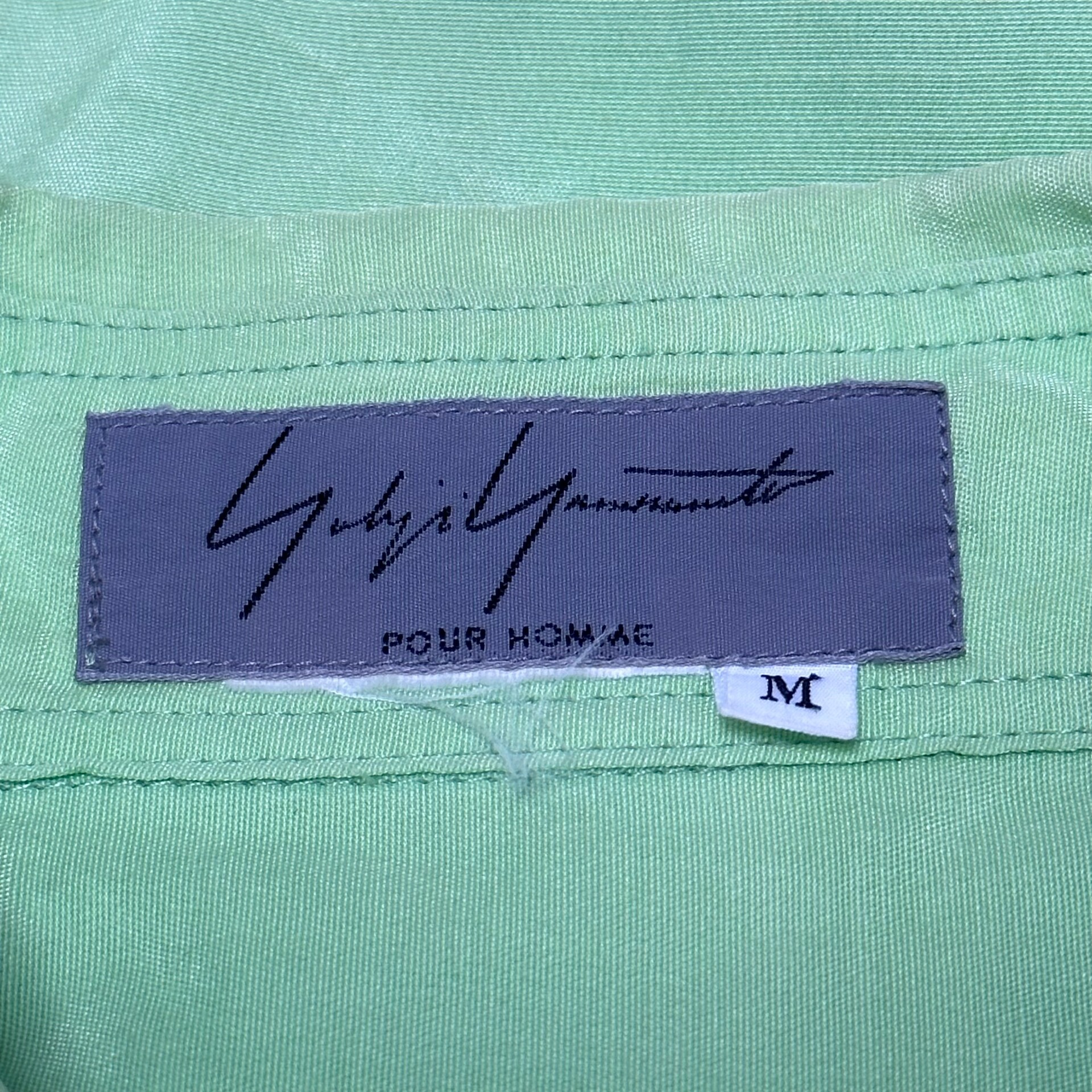 Yohji Yamamoto 1997AW Fluorescent Green Shirt — label