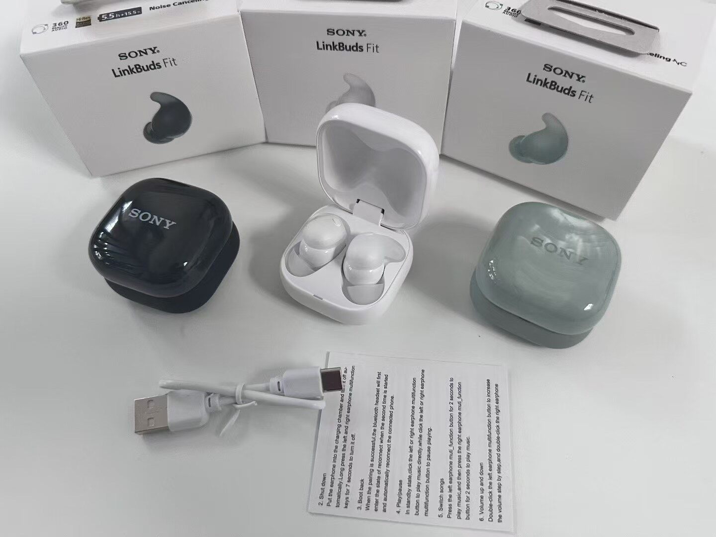 索尼LinkBuds Fit真无线降噪耳机