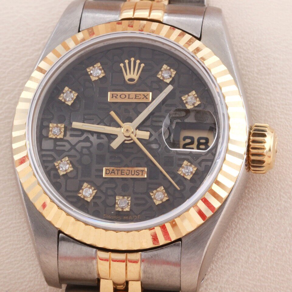 [9.5新]劳力士69173日志型后镶钻电脑面自动机械女表a91215011