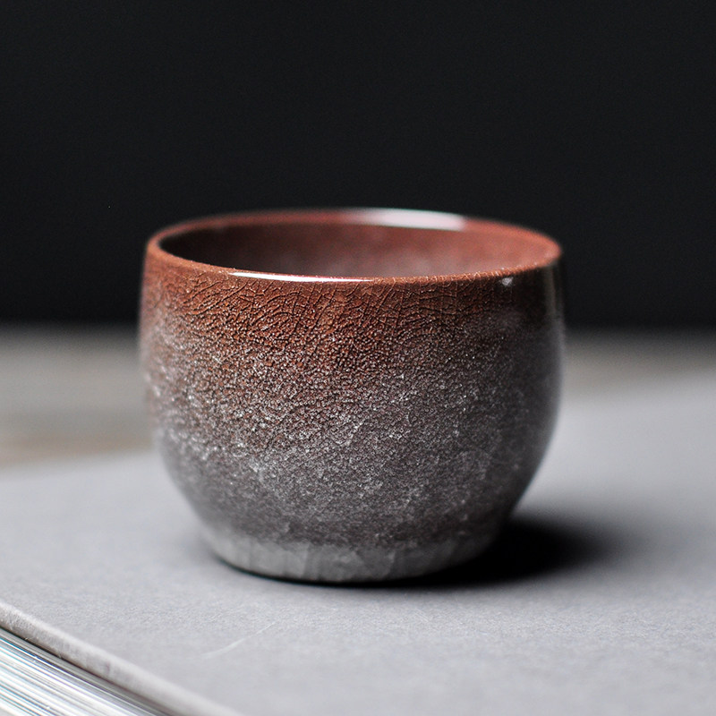 【周小军】工艺美术师《铁胎冰裂杯31》哥窑手工杯主人杯品茗杯