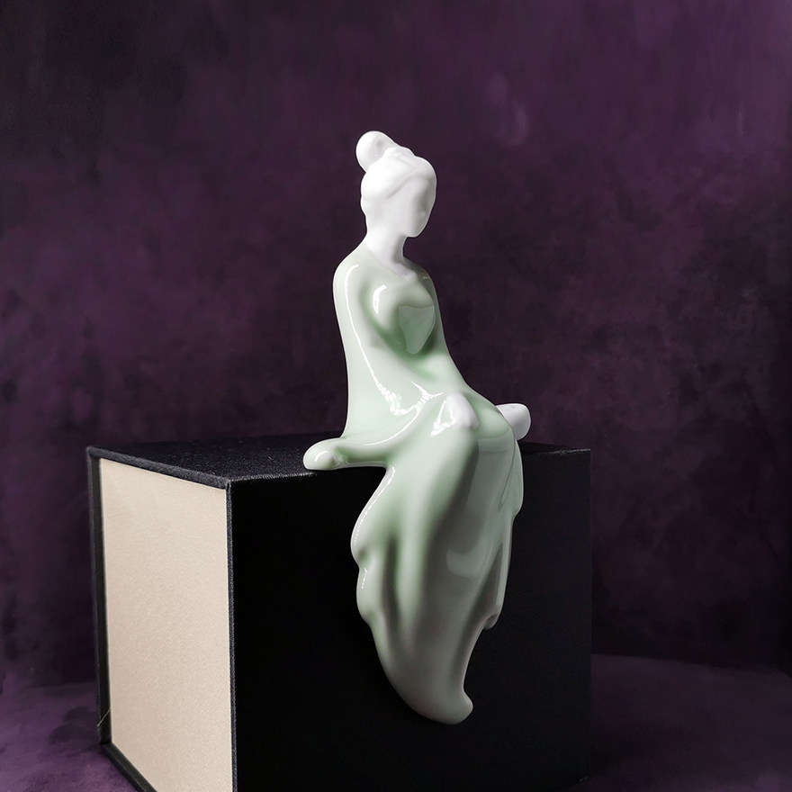 棋 手工陶瓷桌面摆件人物雕塑工艺品艺术衍生品