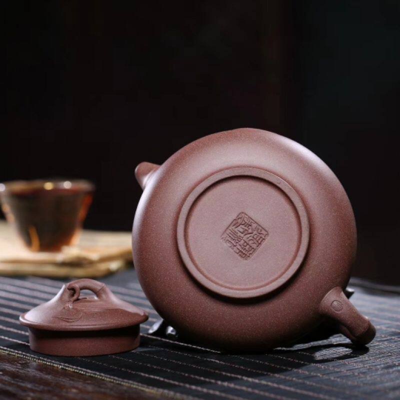国助工陈海燕 桃花泥 260cc【韵竹】 紫砂壶茶壶