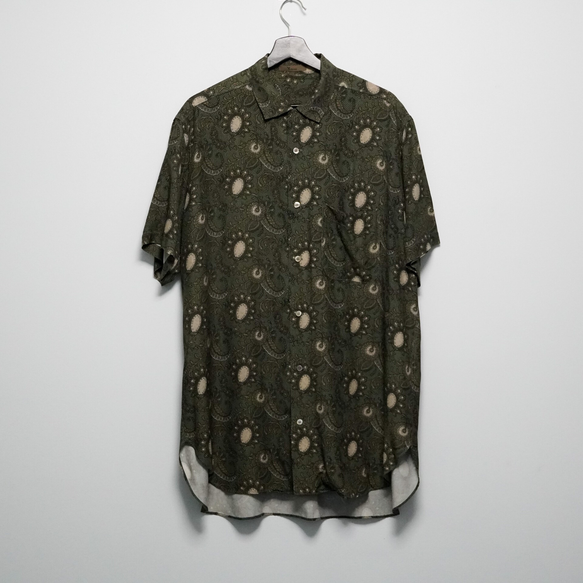 Yohji Yamamoto 1980s Tree of Life Short-Sleeve Shirt — front