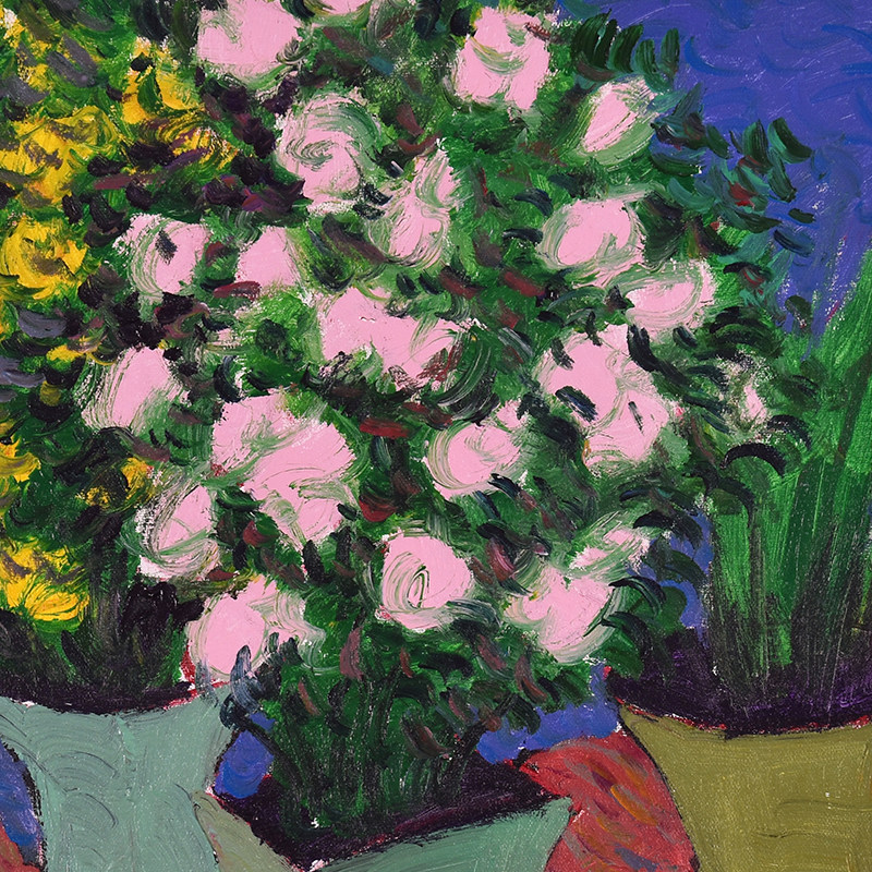 陈超 花卉 手绘花卉油画 原创孤品