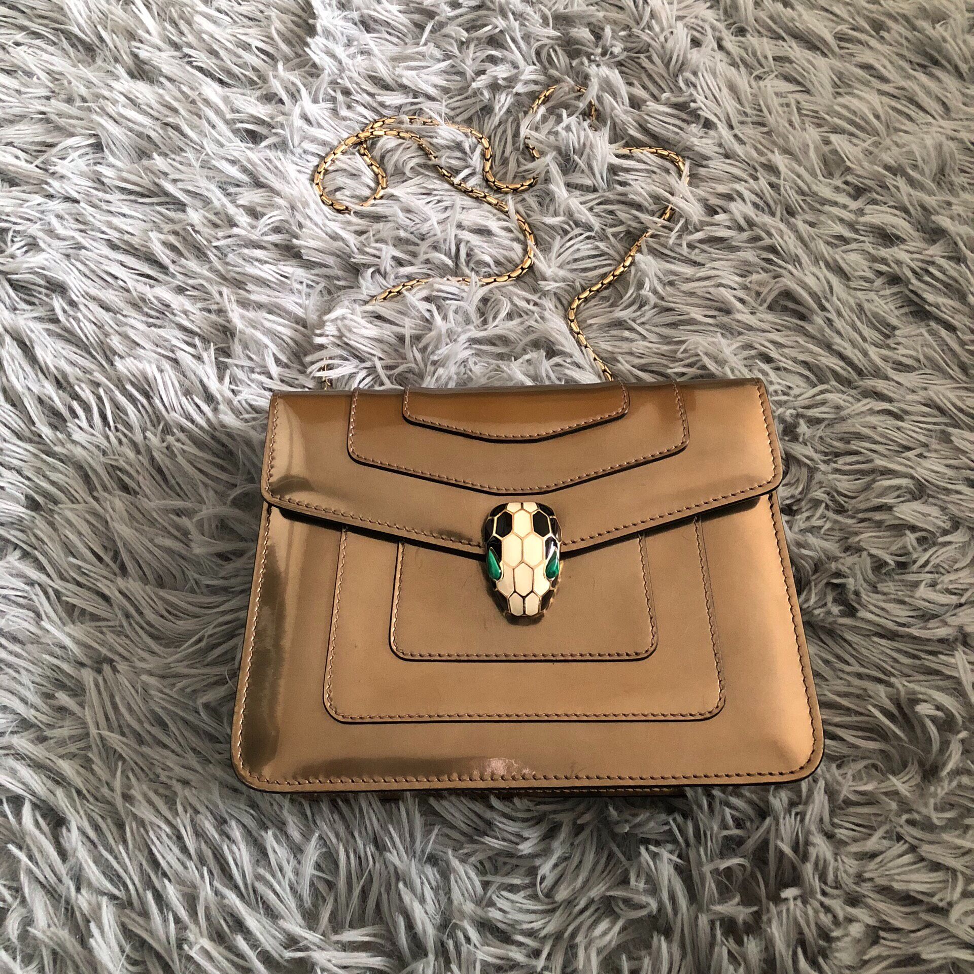 BVLGARI Serpenti Forever Snake Head Chain Bag