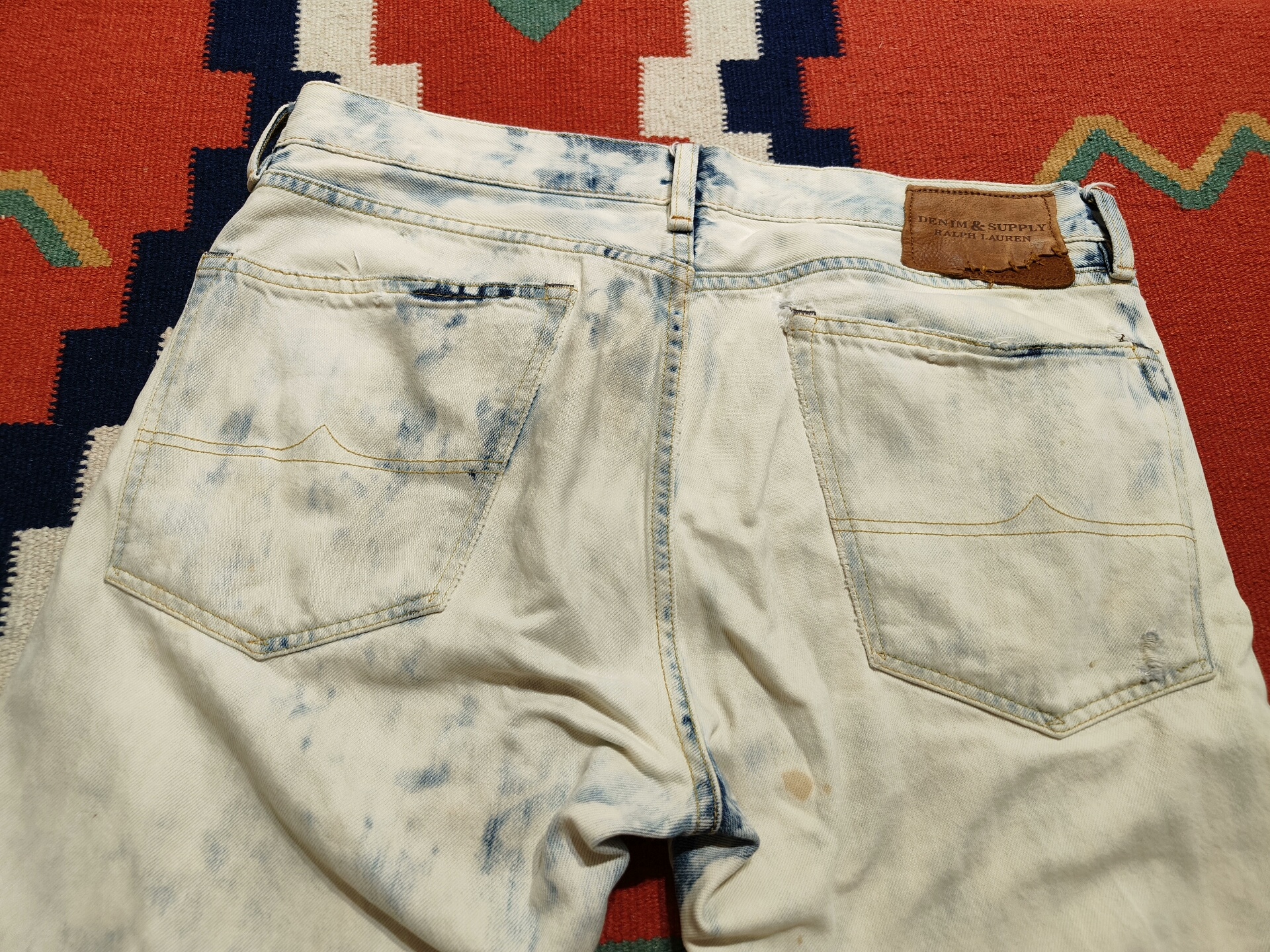 RRL Ralph Lauren Tie-Dye Denim Jeans — back
