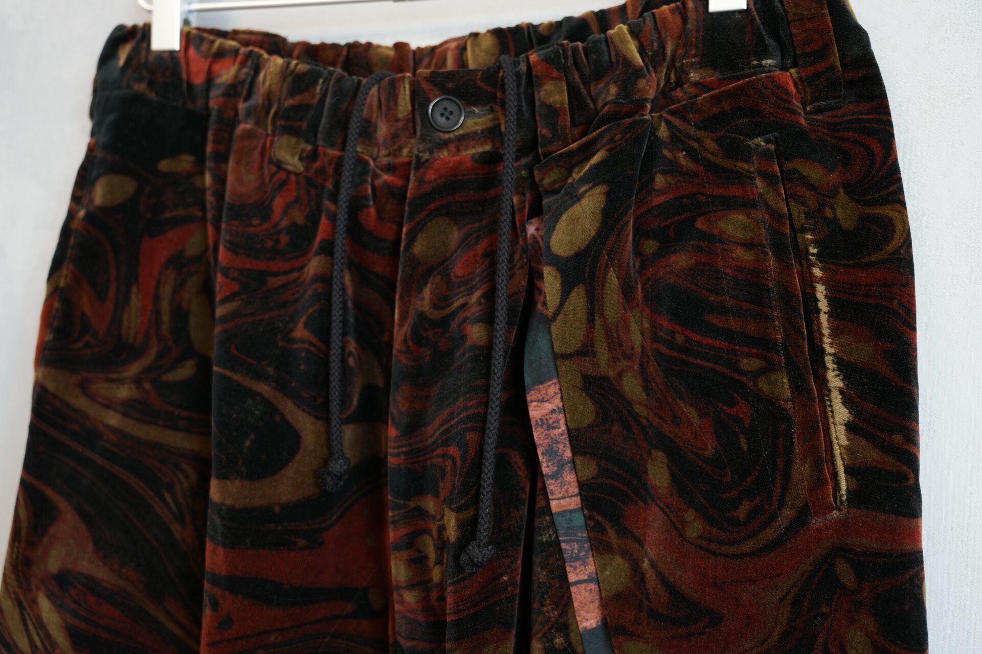 Yohji Yamamoto 15AW Velvet Wide-Leg Pants — detail