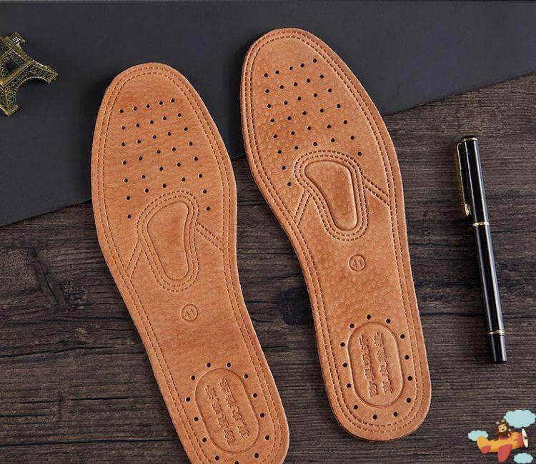 吸汗防臭牛皮鞋垫真皮男士防臭透气软底加厚减震皮鞋专用薄款春夏
