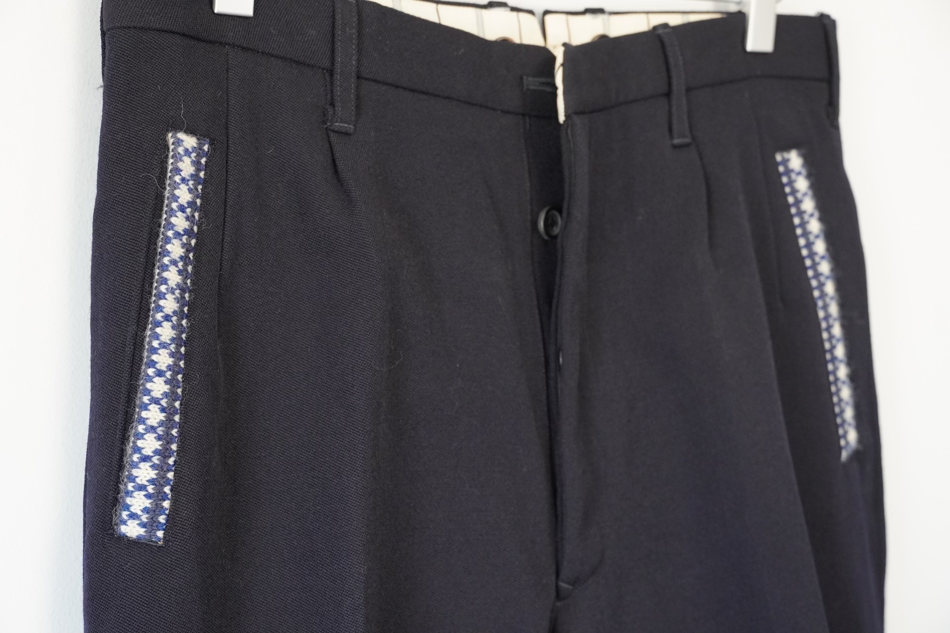 Yohji Yamamoto 95AW Wool Knit Trousers — detail