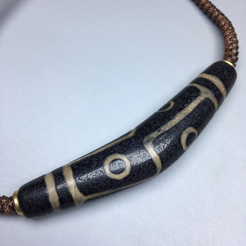 六眼牛角天珠项链 -12330