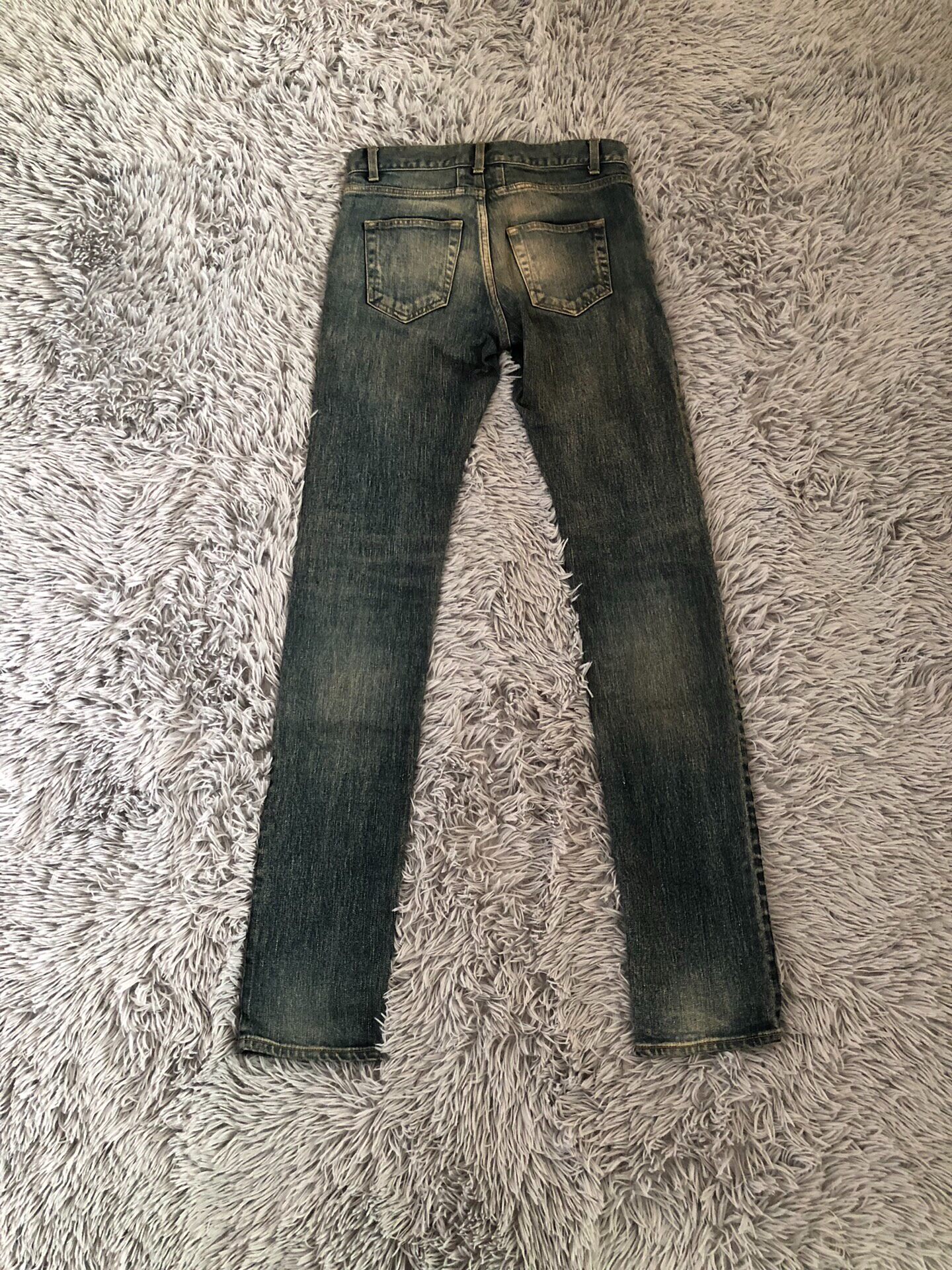 Saint Laurent SLP 15ss Yellow Mud Jeans — label