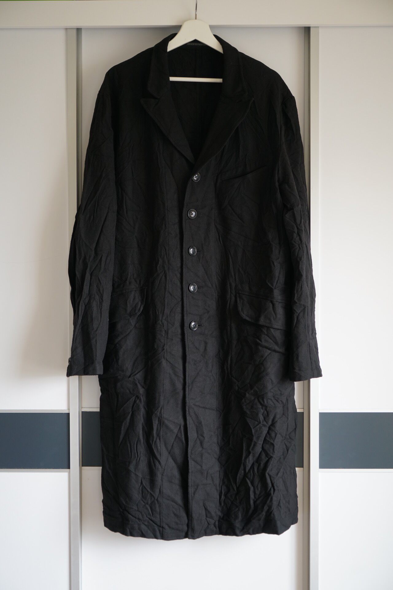 Yohji Yamamoto 16AW Crinkled Wool Coat