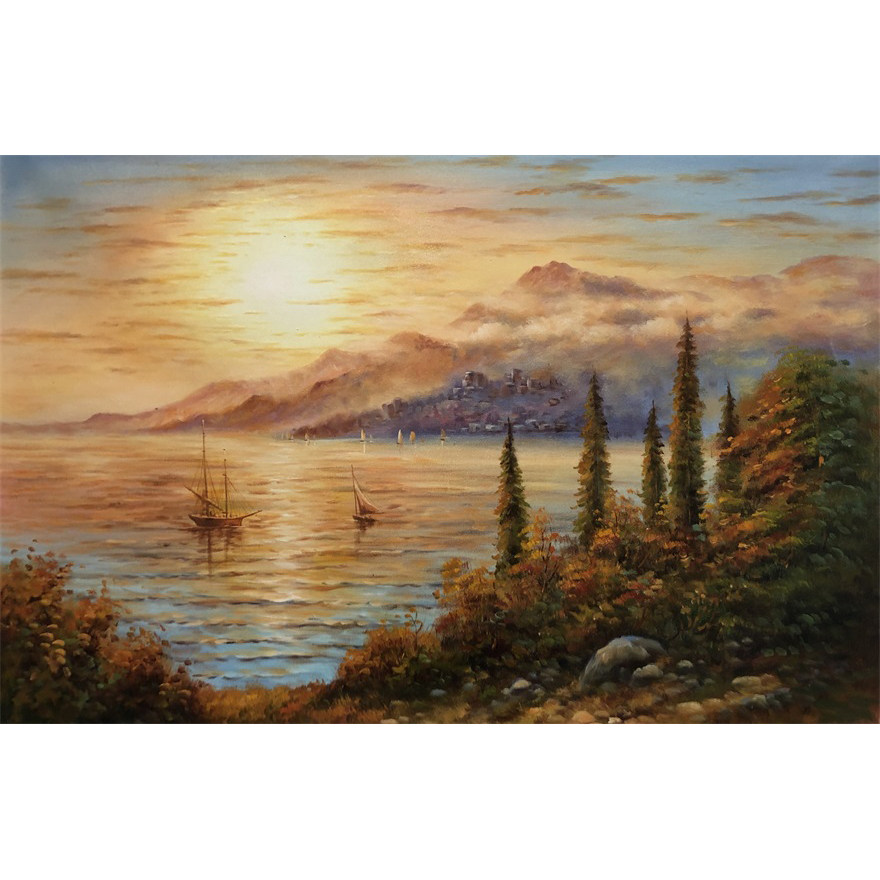 胡海宾《早晨风景》油画