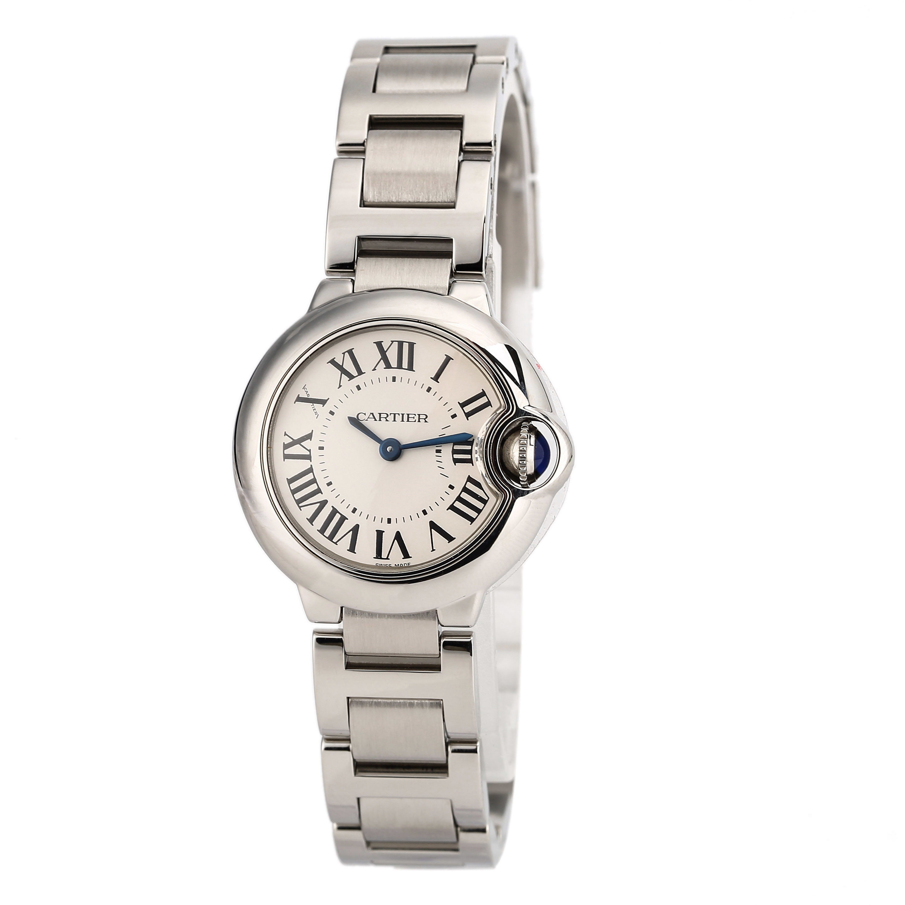 [9.5新]卡地亚w69010z4蓝气球系列精钢石英女表