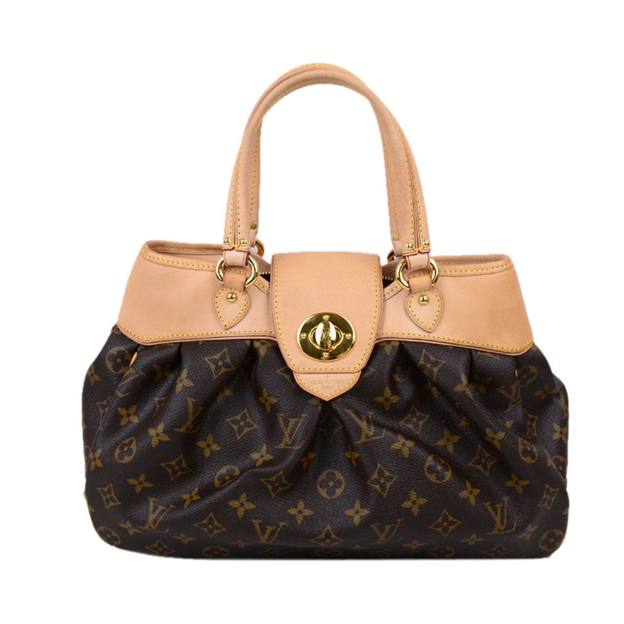 [二手9.5新]路易威登lv女士经典老花拉链手提单肩包lm0212