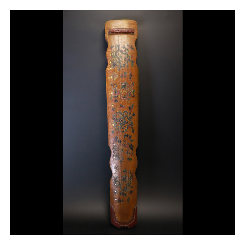 【鬼市】五龙图鸣凤漆器古琴-dl107