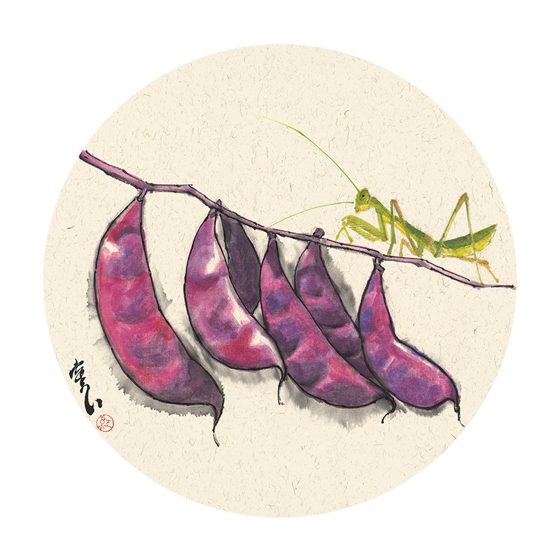 【免费装裱】窦红《满堂红》水墨国画拍卖 中美协会员