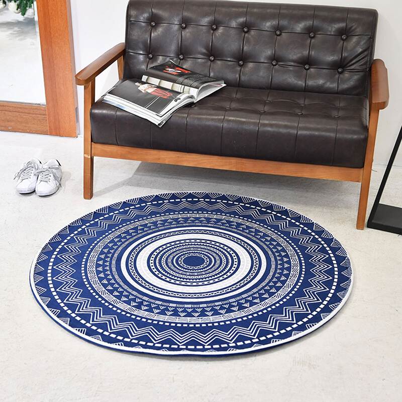 Northern Europe ins Simplicity Geometry circular carpet Computer chair a living room Study Hanging basket tea table carpet blue Diameter of 1in the Home Fabric , Carpet category - from Buy2taobao.com to provide professional Taobao agent buy service