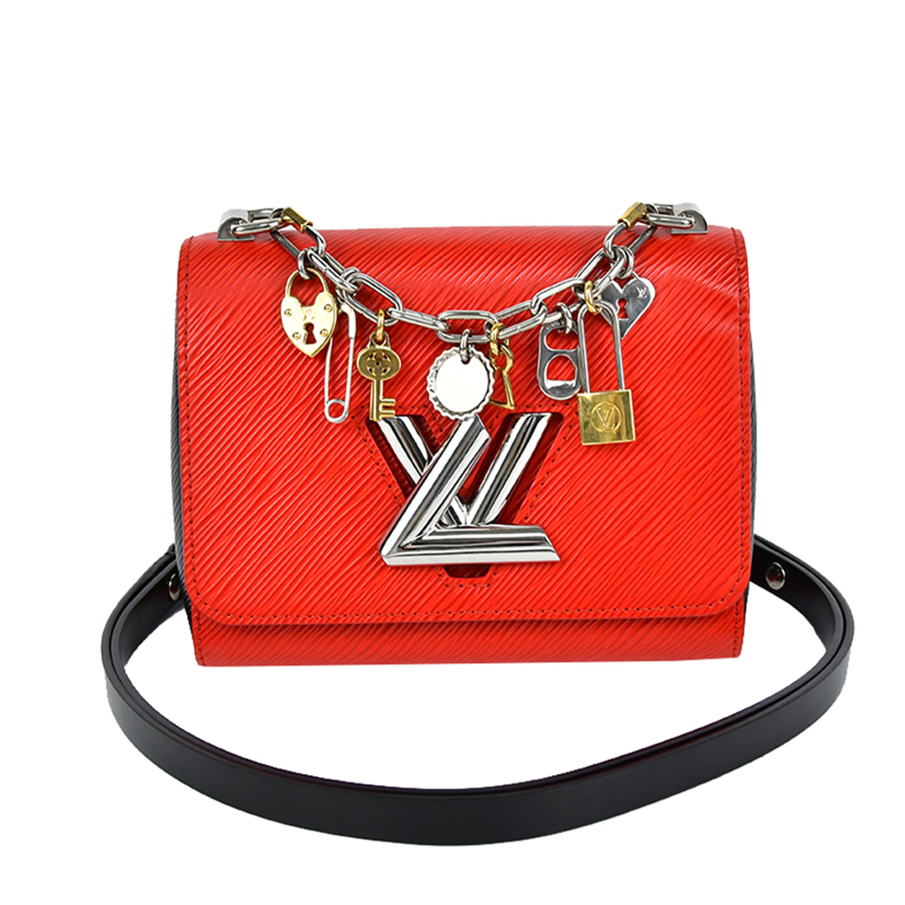 [二手9.5新]lv女包手提包限量款水波纹旋扣链条斜挎包tsjh0117