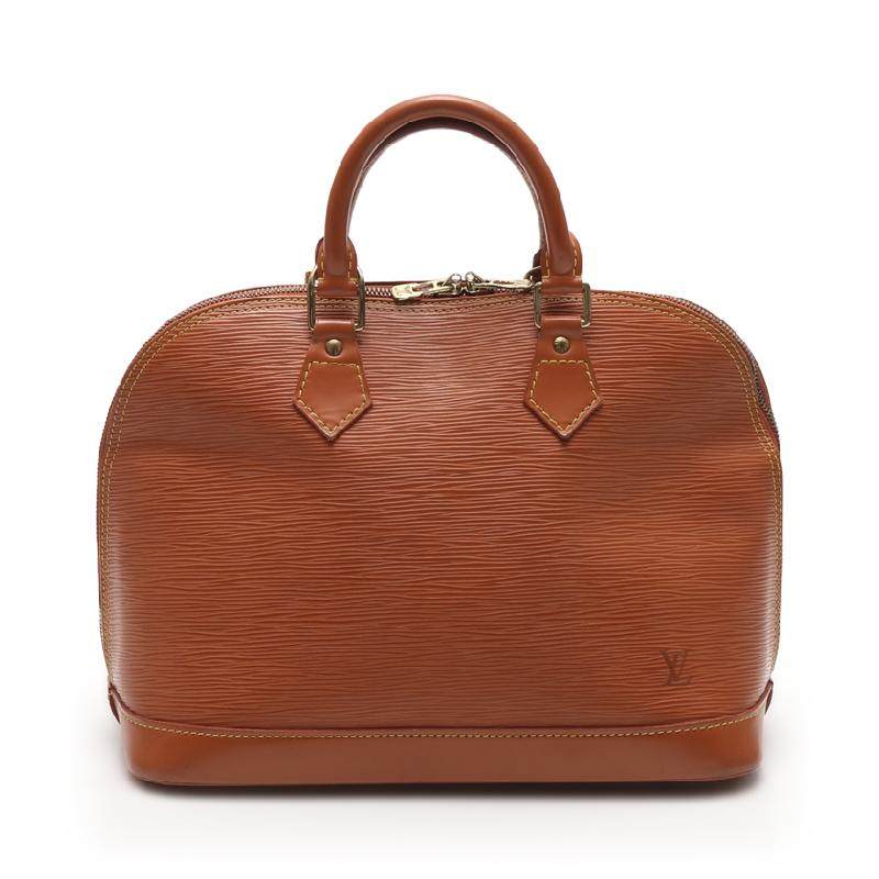 [9.0新]路易威登lv女士alma水波纹真皮手提包cipango金色470694