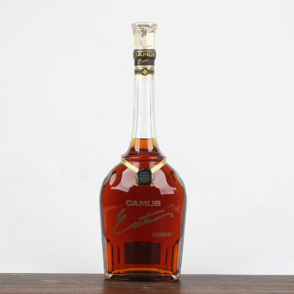 90年代卡慕金花extra特级干邑白兰地40度700ml老酒集市白兰地酒