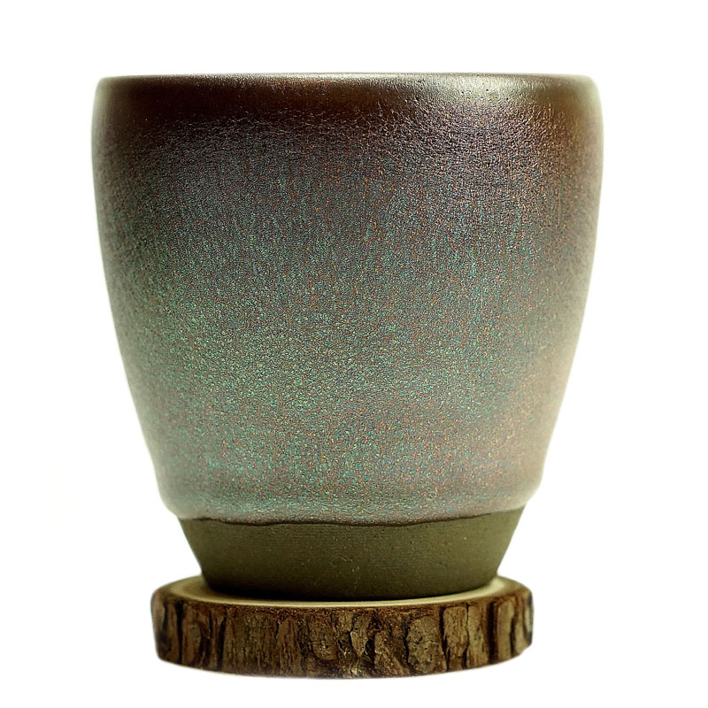 【流光溢彩】魅惑瑰丽 天然多彩 罗军 建阳建盏口径6.9cm h58