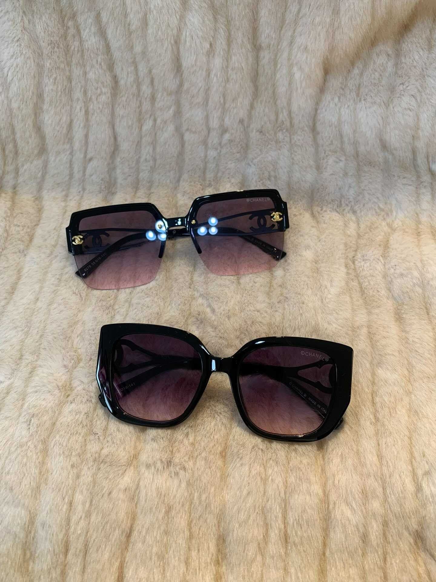 Chanel小香中古墨镜 渐变色灰紫色镜片 两个款式可选