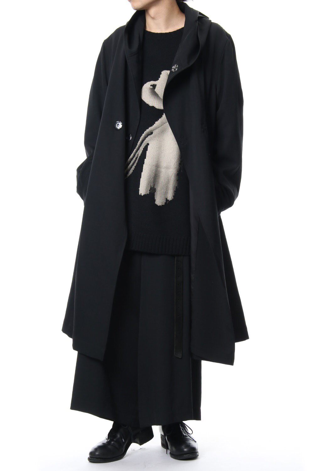 Yohji Yamamoto Regulation Boxer Robe Coat — front