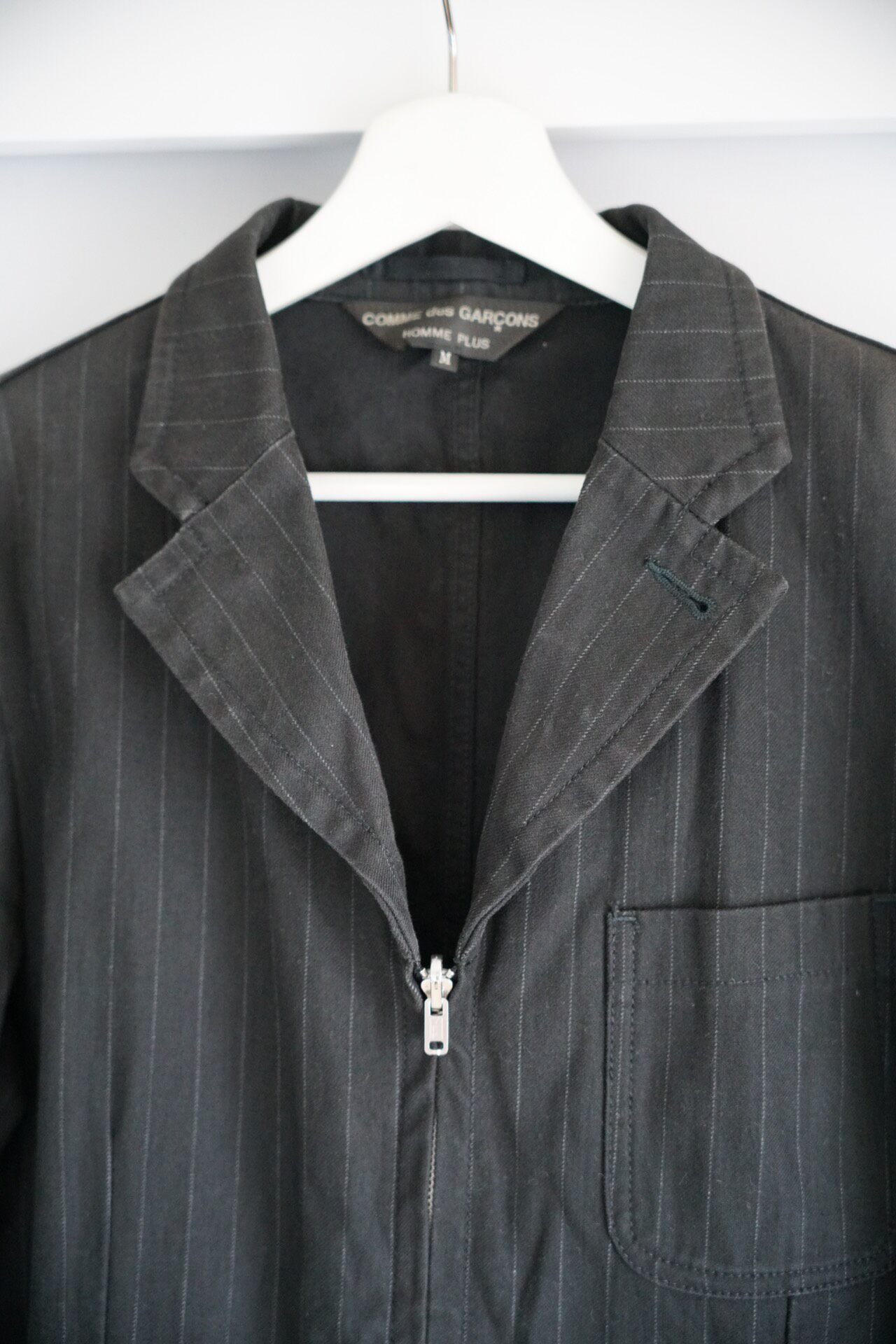 Comme des Garcons 04ss Striped Zip Blazer — detail