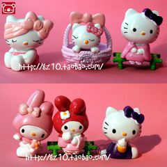 Hello Kitty 6款造型小摆件 公仔 经典摇篮 摆件 kitty/kt猫