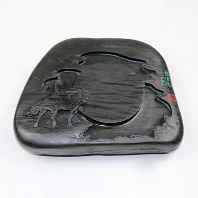 方家砚苑作品 歙砚界明星企业 《观沧海》 老坑龙尾眉纹歙砚 - 拍卖