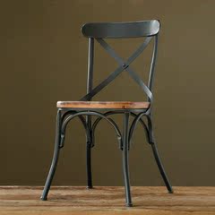 美式乡村做旧复古铁艺餐椅铁艺沙发椅子r尚休闲咖啡店椅电脑椅