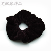 Smiling black elastic hair tie rope made by the girls head to withhold buckles flannel flower hair accessories girls