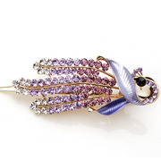 Package mail smiling rhinestone Peacock caught chains grasping Chuck to catch Barrette headdress Korean hair accessories jewelry 3